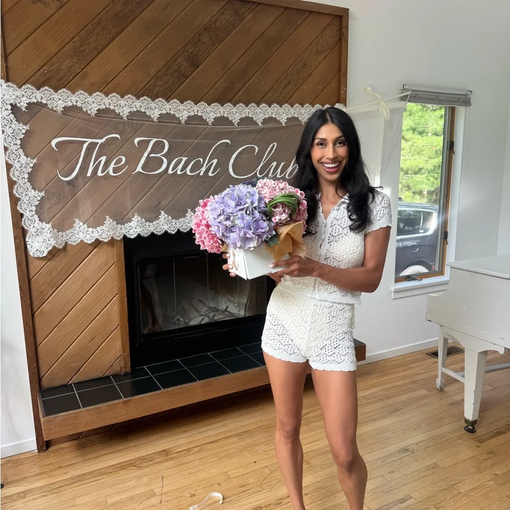 Bachelorette sign decor lace